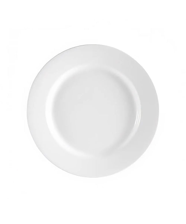 Đĩa Ăn Tròn CAC RCN™ Clinton 22.9 cm - Sứ, Trắng Super White (RCN-8)