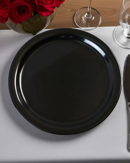 Đĩa Ăn Tròn Carlisle Nhựa Melamine 22.9 cm, Màu Đen (KL20003)