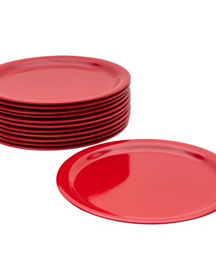 Đĩa Ăn Tròn Nhựa Melamine Carlisle 22.9 cm, Màu Đỏ (KL20005)