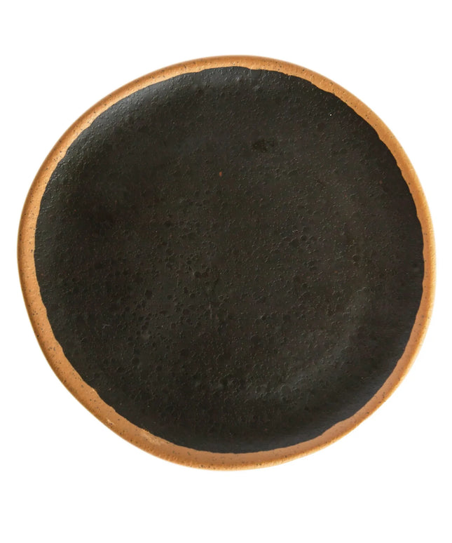 Đĩa Ăn Tròn Nhựa Melamine GET 26.7cm, Nâu Viền Clay (P-101-BR)