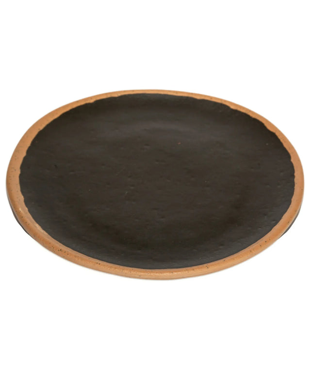 Đĩa Ăn Tròn Nhựa Melamine GET 26.7cm, Nâu Viền Clay (P-101-BR)