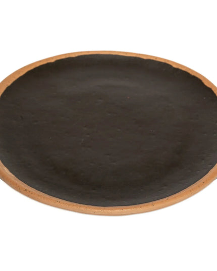Đĩa Ăn Tròn Nhựa Melamine GET 26.7cm, Nâu Viền Clay (P-101-BR)