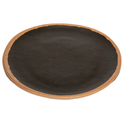 Đĩa Ăn Tròn Nhựa Melamine GET 26.7cm, Nâu Viền Clay (P-101-BR)