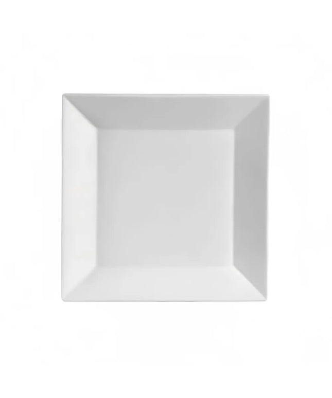 Đĩa Ăn Vuông CAC Kingsquare 23.5 cm - Sứ, Super White (KSE-9)
