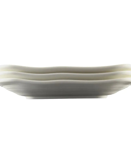 Đĩa Ăn Vuông Nhựa Melamine Elite Global Solutions 22.9 cm, Màu Trắng Ngà Đá (D9PLST-OWD)