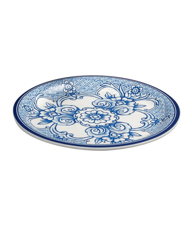 Đĩa Bánh Mì & Bơ Tròn American Metalcraft BLUP6 Nhựa Melamine 16.5 cm, Xanh Dương/Trắng