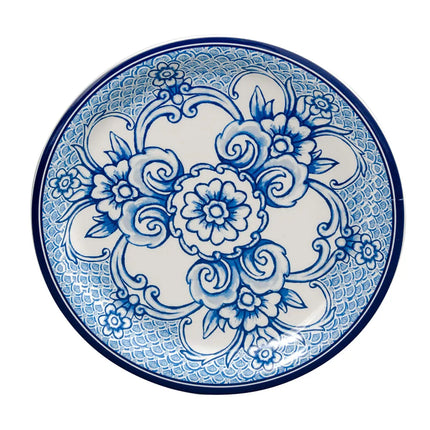 Đĩa Bánh Mì & Bơ Tròn American Metalcraft BLUP6 Nhựa Melamine 16.5 cm, Xanh Dương/Trắng