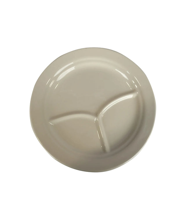 Đĩa Chia Ngăn Tròn Libbey 950093763 25.4cm, 3 Ngăn, Họa Tiết & Màu Thân Flint