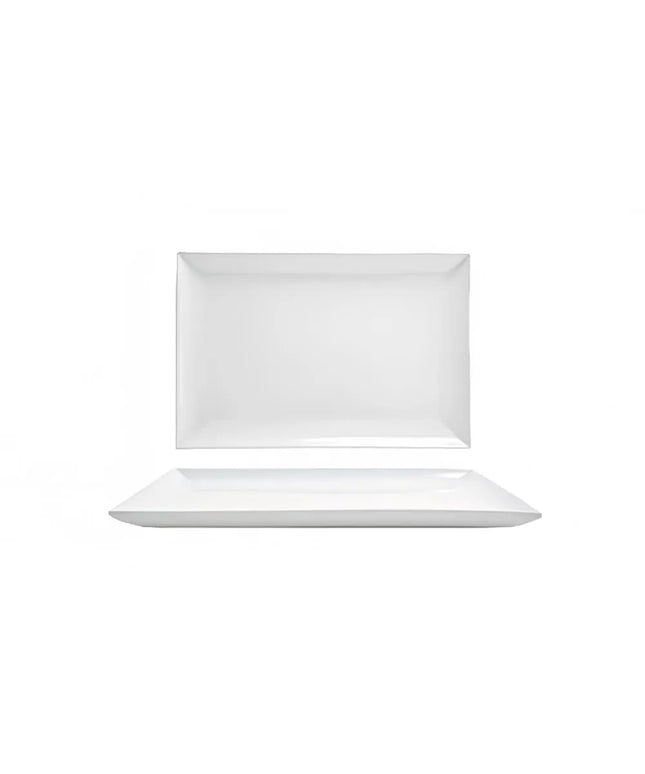 Đĩa Chữ Nhật Front of the House Mod® - 35.6 x 24.1 cm, Sứ, Màu Trắng (DOS004WHP21)
