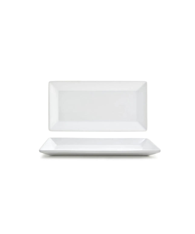 Đĩa Chữ Nhật Kyoto™ Front of the House - 22.9cm x 12.7cm, Sứ, Trắng (DAP001WHP23)