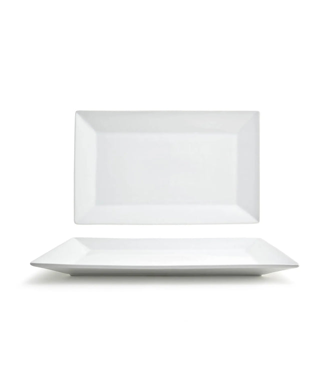 Đĩa Chữ Nhật Kyoto™ Front of the House - 35.6cm x 22.9cm, Sứ, Trắng (DOS015WHP22)