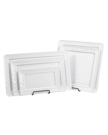 Đĩa Chữ Nhật Melamine Tablecraft 11774 53.3 cm x 33 cm Trắng Ridge Collection™