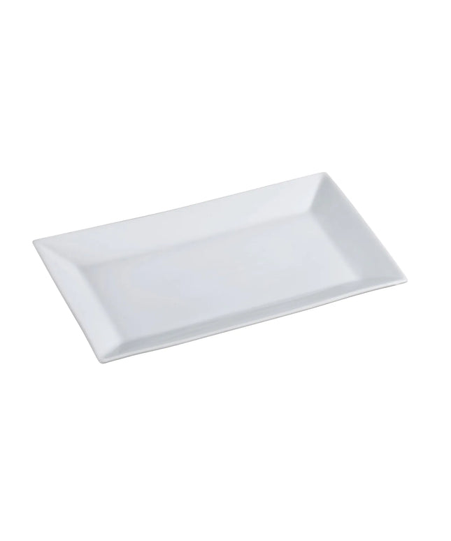 Đĩa Chữ Nhật Sứ Yanco ML-212 - 30.5cm x 19.1cm, Sứ, Trắng Super