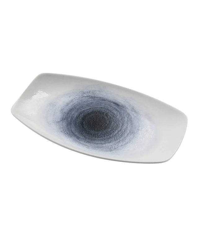 Đĩa Chữ Nhật Sứ Yanco UN-213 33.7 cm x 19.1 cm, Xanh Dương