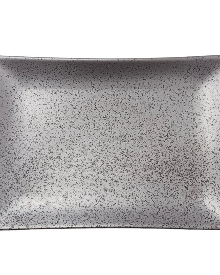 Đĩa Chữ Nhật Yanco DB-410 Diamond Black - 25.4cm x 17.8cm, Sứ, Màu Đồng Đậm