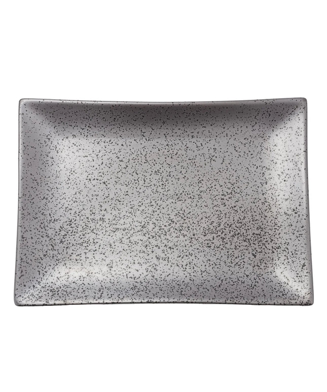 Đĩa Chữ Nhật Yanco DB-410 Diamond Black - 25.4cm x 17.8cm, Sứ, Màu Đồng Đậm
