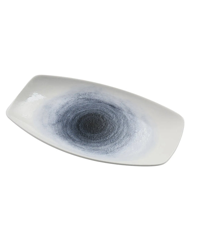 Đĩa Chữ Nhật Yanco UN-211 Universe - 27.3cm x 15.9cm, Sứ China, Xanh Dương