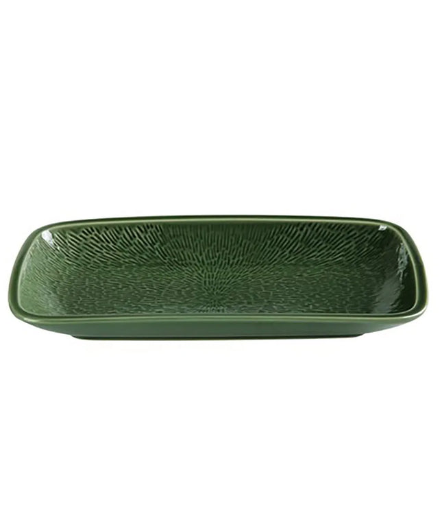 Đĩa Coupe Chữ Nhật Ceramic Yanco GG-514 37.5 cm x 19.1 cm, Green Gem