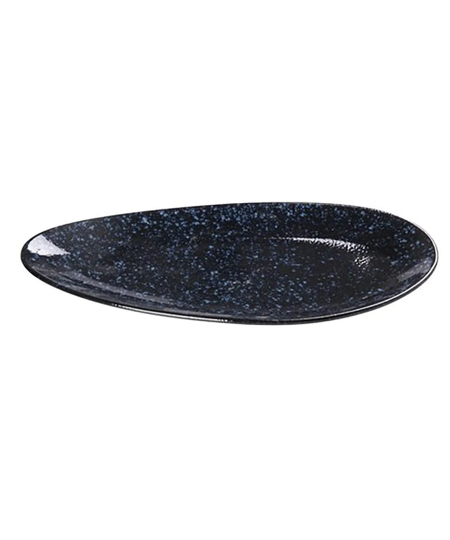 Đĩa Hình Lá Ceramic Yanco BL-310 26 cm, Blue Star