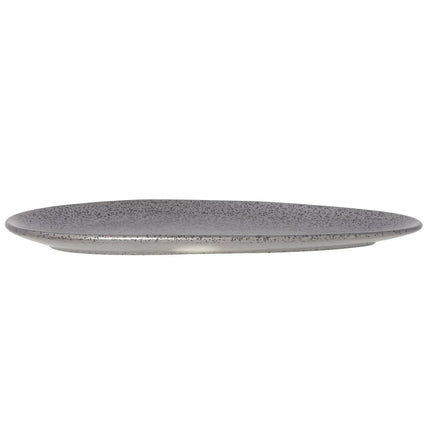 Đĩa Hình Lá Yanco DB-314 Dòng Diamond Black - 35.6cm x 16.5cm, Sứ, Màu Dark Bronze