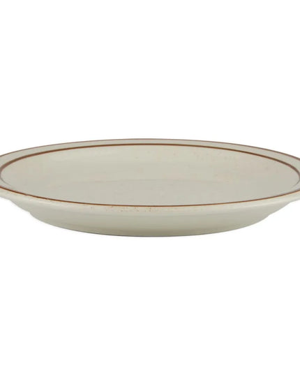 Đĩa Libbey DSD-7 18.4 cm Tròn Màu Cát Sa Mạc - Lốm Đốm, (2) Viền Nâu
