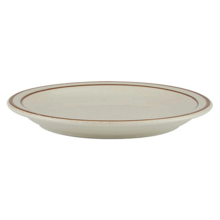 Đĩa Libbey DSD-7 18.4 cm Tròn Màu Cát Sa Mạc - Lốm Đốm, (2) Viền Nâu
