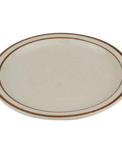 Đĩa Libbey DSD-7 18.4 cm Tròn Màu Cát Sa Mạc - Lốm Đốm, (2) Viền Nâu