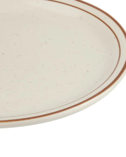 Đĩa Libbey DSD-7 18.4 cm Tròn Màu Cát Sa Mạc - Lốm Đốm, (2) Viền Nâu