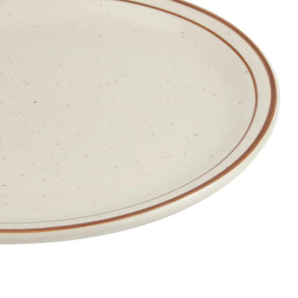 Đĩa Libbey DSD-7 18.4 cm Tròn Màu Cát Sa Mạc - Lốm Đốm, (2) Viền Nâu