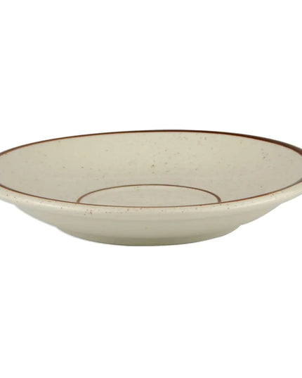 Đĩa Lót Ly Tròn Libbey DSD-2 Desert Sand 15.2 cm - Vân Chấm, 2 Viền Nâu
