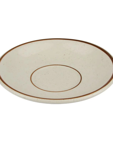 Đĩa Lót Ly Tròn Libbey DSD-2 Desert Sand 15.2 cm - Vân Chấm, 2 Viền Nâu