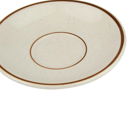 Đĩa Lót Ly Tròn Libbey DSD-2 Desert Sand 15.2 cm - Vân Chấm, 2 Viền Nâu