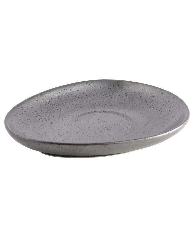 Đĩa Lót Oval Yanco DB-002 15.2 cm x 11.4 cm Diamond Black Sứ, Đồng Đen
