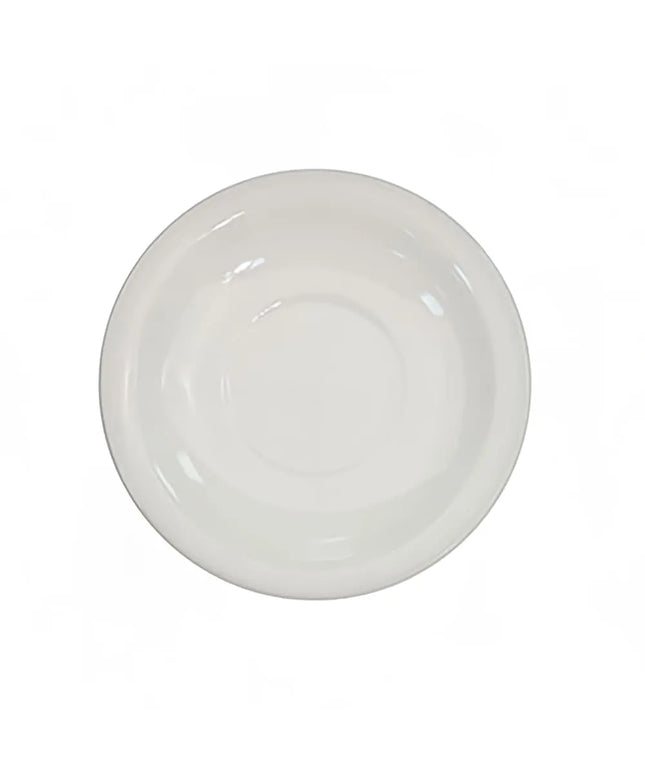 Đĩa Lót Tách Cà Phê Tròn CAC NRC 14 cm - Gốm Stoneware, Trắng American White (NRC-2)