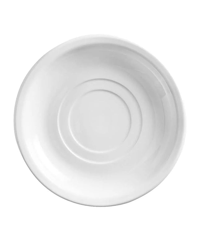 Đĩa Lót Tròn Libbey 840-215-005 14 cm - Lòng Đôi, Vành Hẹp, Sứ, Trắng Sáng, Porcelana