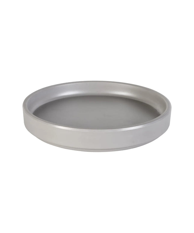 Đĩa Melamine Tròn Cal-Mil 22026-6-102 Vành Thấp 15.2 cm, Màu Tro