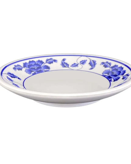 Đĩa Melamine Tròn Thunder Group 1004TB Lotus 11.4 cm, Trắng/Xanh