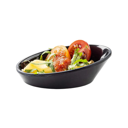 Đĩa Mini Oval Nhựa Melamine Tablecraft 10313BK, 8.9 x 6 cm, Màu Đen