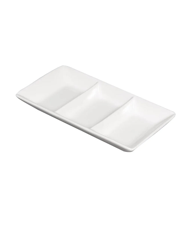 Đĩa Nước Chấm 3 Ngăn American Metalcraft PORSD3R Sứ 14.6 x 7.9 cm