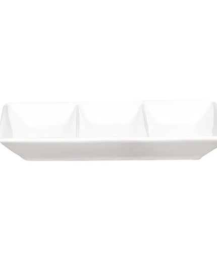 Đĩa Nước Chấm 3 Ngăn American Metalcraft PORSD3R Sứ 14.6 x 7.9 cm