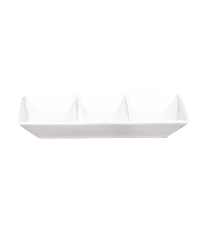 Đĩa Nước Chấm 3 Ngăn American Metalcraft PORSD3R Sứ 14.6 x 7.9 cm