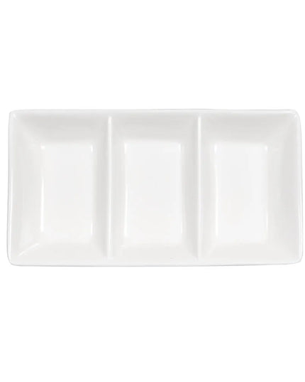 Đĩa Nước Chấm 3 Ngăn American Metalcraft PORSD3R Sứ 14.6 x 7.9 cm