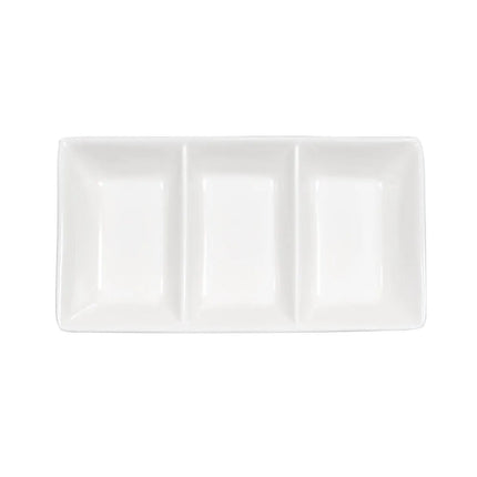 Đĩa Nước Chấm 3 Ngăn American Metalcraft PORSD3R Sứ 14.6 x 7.9 cm