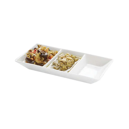 Đĩa Nước Chấm 3 Ngăn American Metalcraft PORSD3R Sứ 14.6 x 7.9 cm