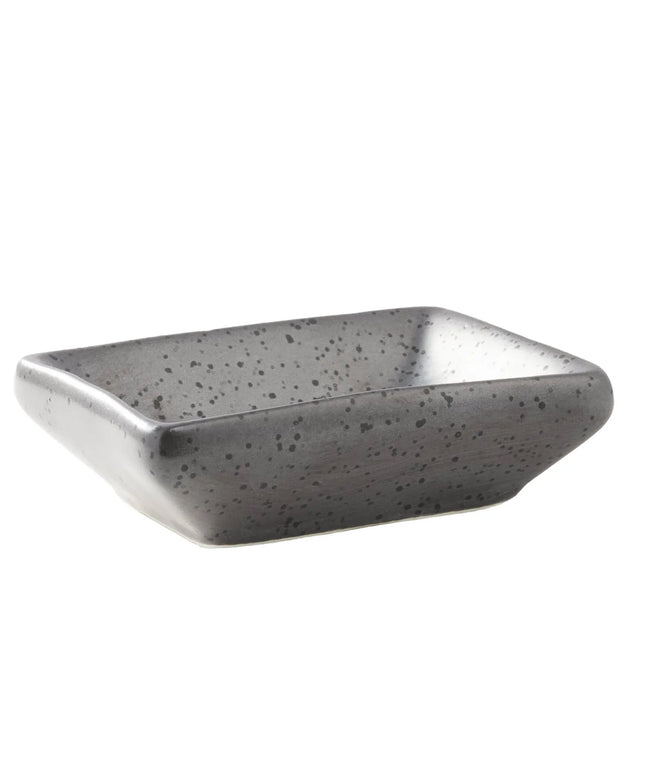 Đĩa Nước Chấm Chữ Nhật Sứ Yanco DB-4030 Diamond Black 59 ml, Màu Đồng Đen