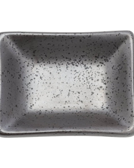 Đĩa Nước Chấm Chữ Nhật Sứ Yanco DB-4030 Diamond Black 59 ml, Màu Đồng Đen
