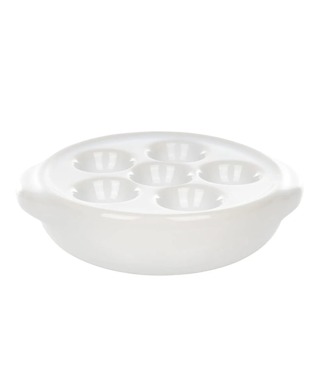 Đĩa Ốc Sên Browne 744041 Tròn 6 Lỗ Gốm Màu Trắng 13.5 cm