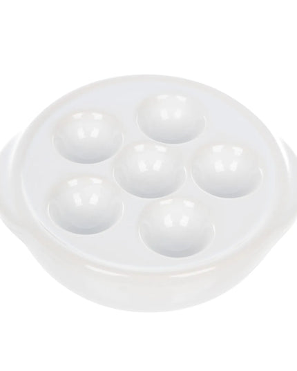Đĩa Ốc Sên Browne 744041 Tròn 6 Lỗ Gốm Màu Trắng 13.5 cm