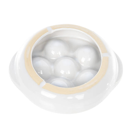 Đĩa Ốc Sên Browne 744041 Tròn 6 Lỗ Gốm Màu Trắng 13.5 cm
