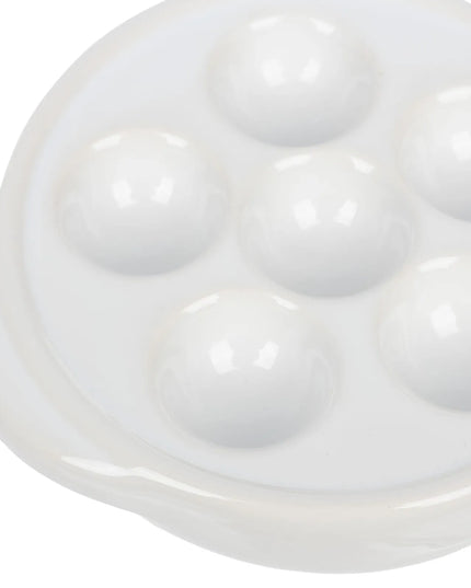 Đĩa Ốc Sên Browne 744041 Tròn 6 Lỗ Gốm Màu Trắng 13.5 cm